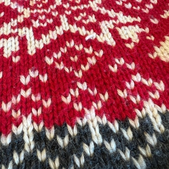 Sonoma Roll Neck Wool Blend Snowflake Sweater Boxy Cut / Xlarge - Picture 5 of 10